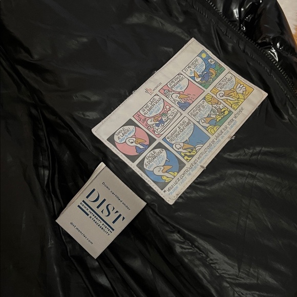 Moncler Shiny Black Jacket with Fur Detail - Picture 3 of 6